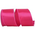 Reliant Ribbon 2.5 in. Satin Value Wired Edge Ribbon, Fuchsia - 10 Yards 92575W-222-40F